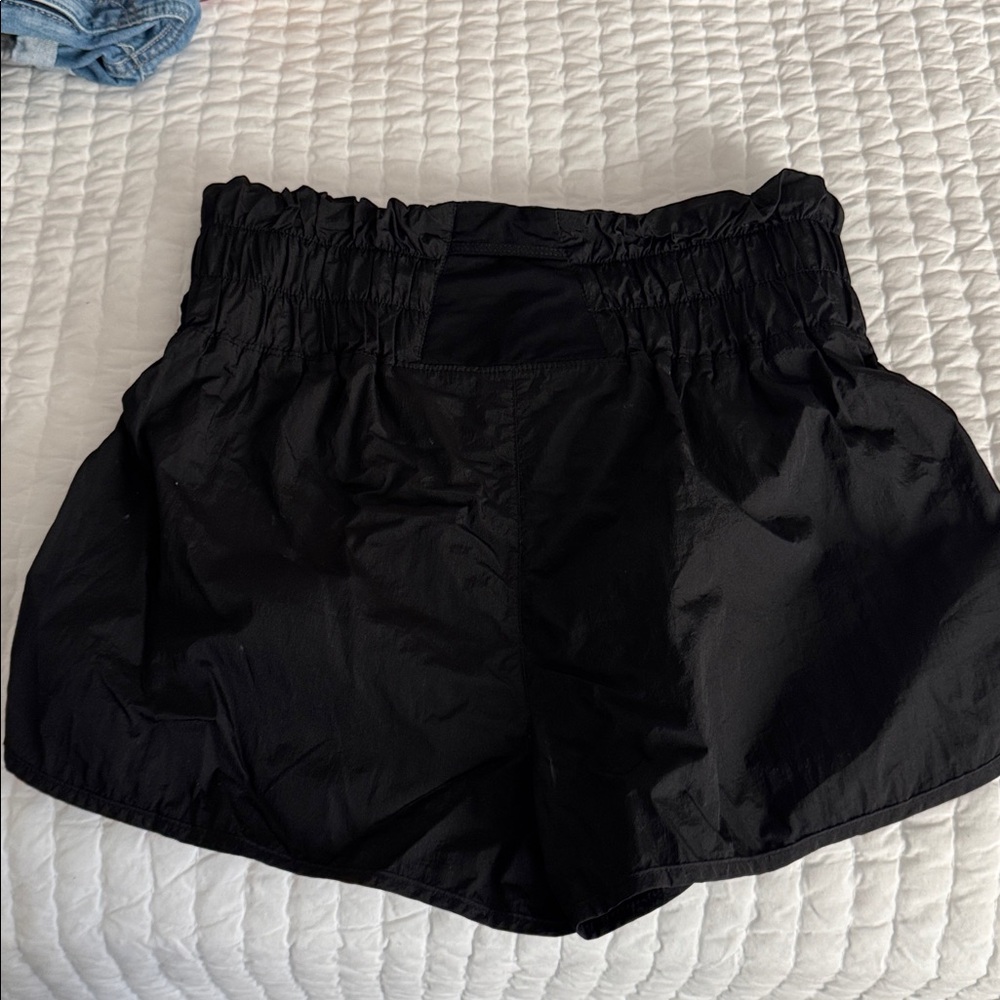 Free People Movement Black Women's Ruffled Shorts - Picture 4 of 4
